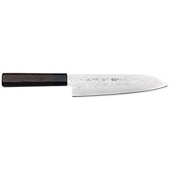 Kikuichi Nickel Warikomi Damascus Series 7" Santoku Knife