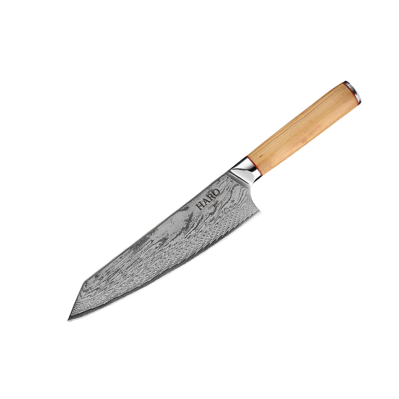 Haro Cutlery Premium Series 8" Chef Knife Olive Wood Handle